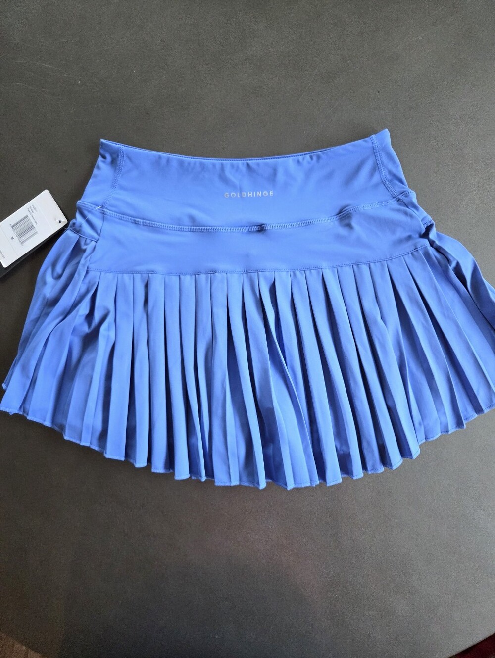 Gold Hinge Pleated Tennis Skirt Skort Size Medium NWT Bluejay - Picture 3 of 9